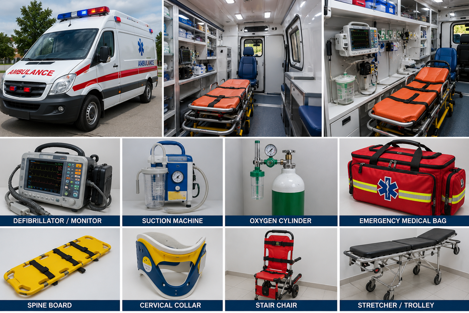 Lifesaving Tools Inside a Modern Ambulance - Matrix Escorts Medical